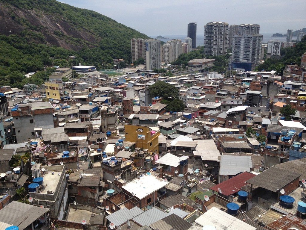 Chidinská čtvrť Rocinha, Rio de Janeiro